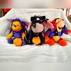 Vintage 2002 Pooh, Tigger, Eeyore Halloween Beanie